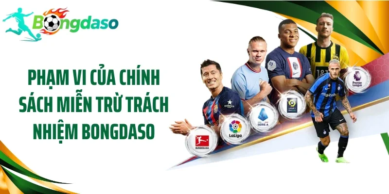 Phạm vi của chính sách miễn trừ trách nhiệm Bongdaso